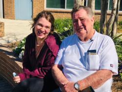 Ken Frisbie, Jr.  and Carra Whaley, his great grand daughter.