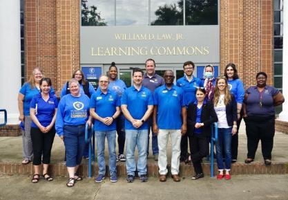 Learning Commons staff gathered for NCLCA 2021 Christ Award